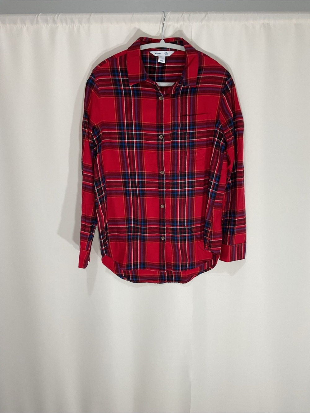 Old Navy Classic Red Plaid Button-Up Shirt